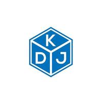 kdj lettera logo design su sfondo nero. kdj creative iniziali lettera logo concept. disegno della lettera kdj. vettore