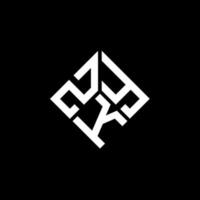zky lettera logo design su sfondo nero. zky creative iniziali lettera logo concept. disegno della lettera zky. vettore