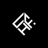 design del logo della lettera uhf su sfondo nero. uhf creative iniziali lettera logo concept. design della lettera uhf. vettore