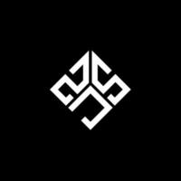 zjs lettera logo design su sfondo nero. zjs creative iniziali lettera logo concept. disegno della lettera zjs. vettore