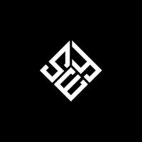 sey lettera logo design su sfondo nero. sey creative iniziali lettera logo concept. disegno della lettera di sey. vettore