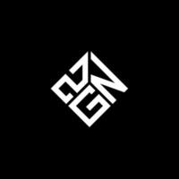 zgn lettera logo design su sfondo nero. zgn creative iniziali lettera logo concept. disegno della lettera zgn. vettore