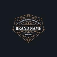 modello di design del logo in stile vintage distintivo vettore