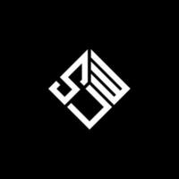 suw lettera logo design su sfondo nero. suw creative iniziali lettera logo concept. disegno della lettera suw. vettore