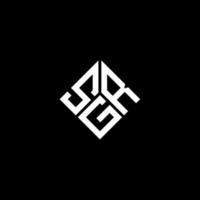 sgr lettera logo design su sfondo nero. sgr creative iniziali lettera logo concept. disegno della lettera sgr. vettore