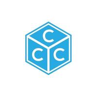ccc lettera logo design su sfondo nero. ccc creative iniziali lettera logo concept. disegno della lettera ccc. vettore