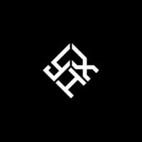 yhx lettera logo design su sfondo nero. yhx creative iniziali lettera logo concept. design della lettera yhx. vettore
