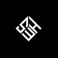 sw lettera logo design su sfondo nero. sw creative iniziali lettera logo concept. disegno della lettera sw. vettore