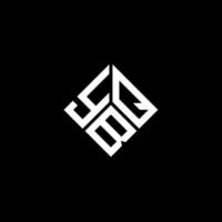 ybq lettera logo design su sfondo nero. ybq creative iniziali lettera logo concept. disegno della lettera ybq. vettore