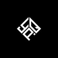 ypq lettera logo design su sfondo nero. ypq creative iniziali lettera logo concept. design della lettera ypq. vettore