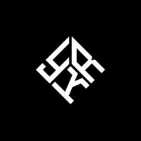 ykr lettera logo design su sfondo nero. ykr creative iniziali lettera logo concept. disegno della lettera ykr. vettore