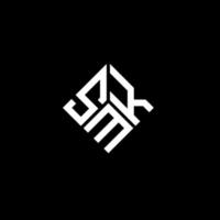 smk lettera logo design su sfondo nero. smk creative iniziali lettera logo concept. disegno della lettera smk. vettore