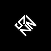 snn lettera logo design su sfondo nero. snn creative iniziali lettera logo concept. snn disegno della lettera. vettore