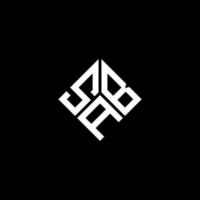 sab lettera logo design su sfondo nero. sab creative iniziali lettera logo concept. disegno della lettera sab. vettore