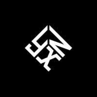 yxn lettera logo design su sfondo nero. yxn creative iniziali lettera logo concept. disegno della lettera yxn. vettore