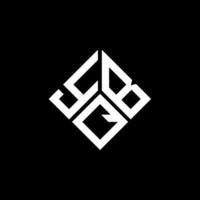 yqb lettera logo design su sfondo nero. yqb creative iniziali lettera logo concept. disegno della lettera yqb. vettore