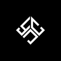 yjc lettera logo design su sfondo nero. yjc creative iniziali lettera logo concept. disegno della lettera yjc. vettore