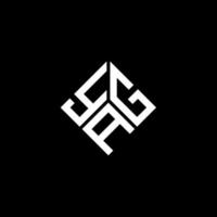 yag lettera logo design su sfondo nero. yag creative iniziali lettera logo concept. disegno della lettera yag. vettore