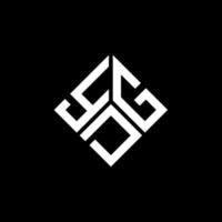 ydg lettera logo design su sfondo nero. ydg creative iniziali lettera logo concept. disegno della lettera ydg. vettore