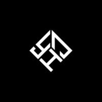 yhj lettera logo design su sfondo nero. yhj creative iniziali lettera logo concept. design della lettera yhj. vettore