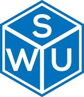 swu lettera logo design su sfondo nero. swu creative iniziali lettera logo concept. design della lettera sw. vettore