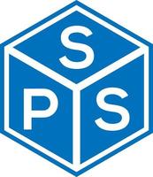 sps lettera logo design su sfondo nero. sps creative iniziali lettera logo concept. disegno della lettera sps. vettore