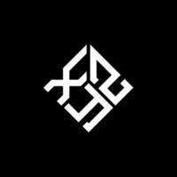 xyz lettera logo design su sfondo nero. xyz creative iniziali lettera logo concept. disegno della lettera xyz. vettore