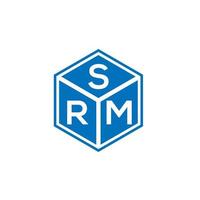 srm lettera logo design su sfondo nero. srm creative iniziali lettera logo concept. design della lettera srm. vettore