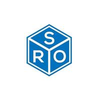 sro lettera logo design su sfondo nero. sro creative iniziali lettera logo concept. sro disegno della lettera. vettore