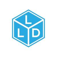 lld lettera logo design su sfondo nero. lld creative iniziali lettera logo concept. disegno della lettera lld. vettore