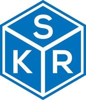 skr lettera logo design su sfondo nero. skr creative iniziali lettera logo concept. disegno della lettera skr. vettore