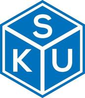 sku lettera logo design su sfondo nero. sku creative iniziali lettera logo concept. disegno della lettera sku. vettore