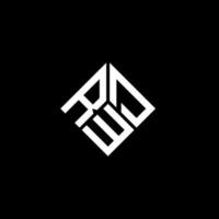 rwd lettera logo design su sfondo nero. rwd creative iniziali lettera logo concept. disegno della lettera RWD. vettore