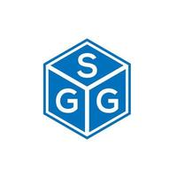 sgg lettera logo design su sfondo nero. sgg creative iniziali lettera logo concept. disegno della lettera sgg. vettore