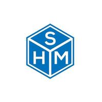 shm lettera logo design su sfondo nero. shm creative iniziali lettera logo concept. shm disegno della lettera. vettore