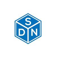 sdn lettera logo design su sfondo nero. sdn iniziali creative lettera logo concept. disegno della lettera sdn. vettore