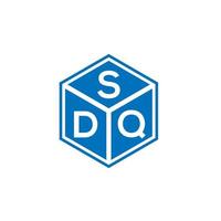 sdq lettera logo design su sfondo nero. sdq creative iniziali lettera logo concept. disegno della lettera sdq. vettore