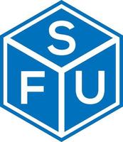 sfu lettera logo design su sfondo nero. sfu creative iniziali lettera logo concept. design della lettera sfu. vettore