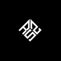 rsz lettera logo design su sfondo nero. rsz creative iniziali lettera logo concept. disegno della lettera rsz. vettore