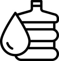 icona di acqua potabile simboleggiata da galloni e gocce d'acqua vettore