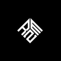 rzm lettera logo design su sfondo nero. rzm creative iniziali lettera logo concept. disegno della lettera rzm. vettore