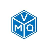 design del logo della lettera vmq su sfondo nero. vmq creative iniziali lettera logo concept. disegno della lettera vmq. vettore