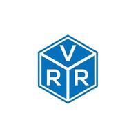 vrr lettera logo design su sfondo nero. vrr creative iniziali lettera logo concept. disegno della lettera vr. vettore