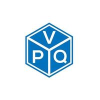 design del logo della lettera vpq su sfondo nero. vpq creative iniziali lettera logo concept. disegno della lettera vpq. vettore