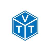 vtt lettera logo design su sfondo nero. vtt creative iniziali lettera logo concept. disegno della lettera vtt. vettore