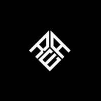 design del logo della lettera rea su sfondo nero. rea creative iniziali lettera logo concept. disegno della lettera reale. vettore
