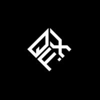 qfx lettera logo design su sfondo nero. qfx creative iniziali lettera logo concept. disegno della lettera qfx. vettore