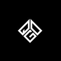 qgo lettera logo design su sfondo nero. qgo creative iniziali lettera logo concept. disegno della lettera qgo. vettore