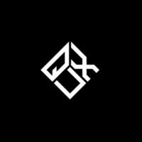qux lettera logo design su sfondo nero. qux creative iniziali lettera logo concept. disegno della lettera qx. vettore