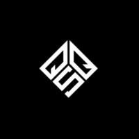 design del logo della lettera qsq su sfondo nero. qsq creative iniziali lettera logo concept. disegno della lettera qsq. vettore